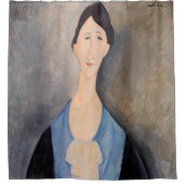 Amedeo Modigliani – 青の若い女性 シャワーカーテン (正面)