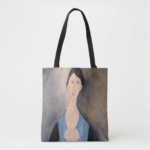 Amedeo Modigliani – 青の若い女性 トートバッグ
