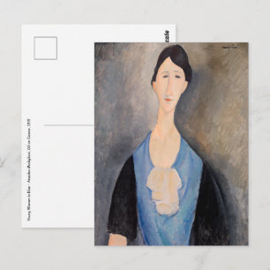 Amedeo Modigliani – 青の若い女性 ポストカード