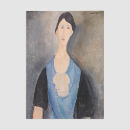 Amedeo Modigliani – 青の若い女性 薄葉紙