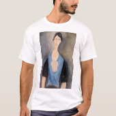 Amedeo Modigliani – 青の若い女性 Tシャツ (正面)