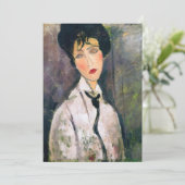 Amedeo Modigliani – 黒のcravatを持つ女性 招待状 (スタンド正面)
