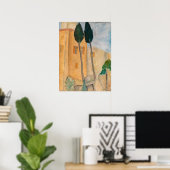 Amedeo Modigliani - Cypresses and Houses at Cagnes ポスター (ホームオフィス)