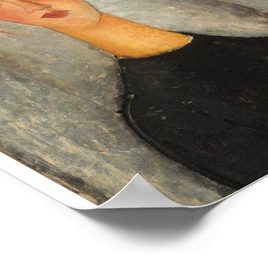 Amedeo Modigliani - Girl With Blue Eyes ポスター (角)