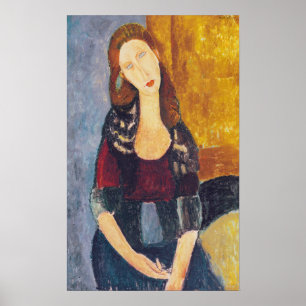 Amedeo Modigliani - Portrait Jeanne Hebuterne #2 ポスター