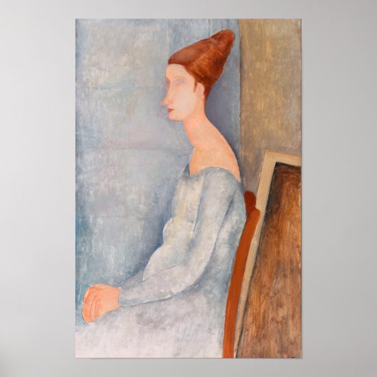 Amedeo Modigliani - Portrait Jeanne Hebuterne #3 ポスター (正面)