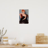 Amedeo Modigliani - Redheaded Girl Evening Dress ポスター (キッチン)