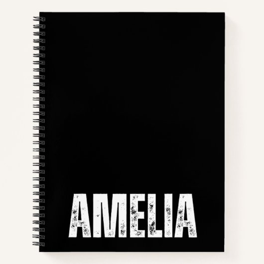 Ameliaパーソナライズされた付きノートブック ノートブック (正面)