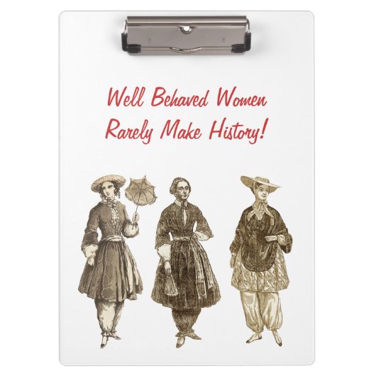 Amelia Bloomerクリップボード – パーソナライズされた Can クリップボード (正面)