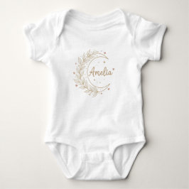 Amelia Custom Name Baby Bodysuit - Elegant Celesti ベビーボディスーツ
