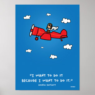 Amelia Earhart poster 18x24 (and same ratio) ポスター