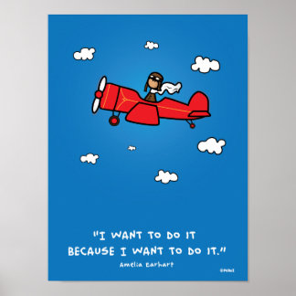 Amelia Earhart poster 18x24 (and same ratio) ポスター