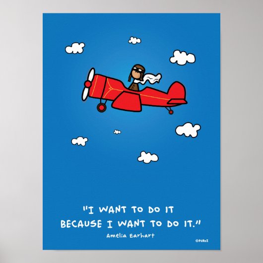 Amelia Earhart poster 18x24 (and same ratio) ポスター (正面)
