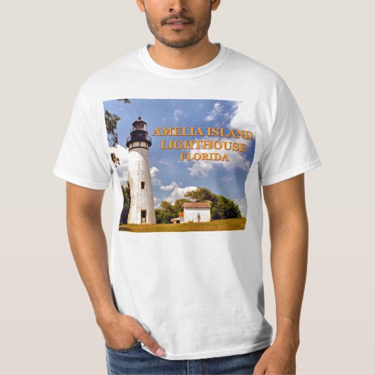 Amelia Islandの灯台、フロリダのTシャツ Tシャツ (正面)