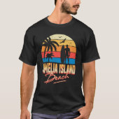 Amelia Island Beach Florida Surfing Surfer Ocean S Tシャツ (正面)