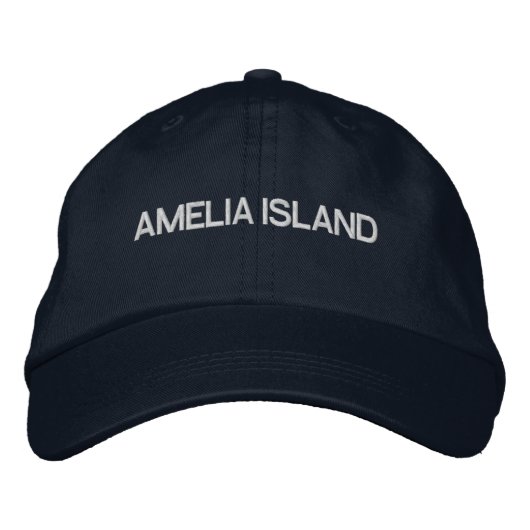 Amelia Island Embroidered Florida Baseball Hat 刺繍入りキャップ (正面)
