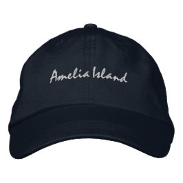 Amelia Island Embroidered Florida Baseball Hat 刺繍入りキャップ