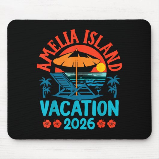 Amelia Island Florida 2026 Vacation Beach Summer V マウスパッド (正面)