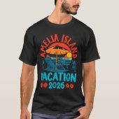 Amelia Island Florida 2026 Vacation Beach Summer V Tシャツ (正面)