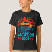 Amelia Island Florida 2026 Vacation Beach Summer V Tシャツ (正面)