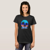 Amelia Island Florida Retro Palm Trees Beach Summe Tシャツ (正面フル)