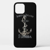 Amelia Island Florida Vacation Nautical Anchor Sai Case-Mate iPhoneケース (裏面)
