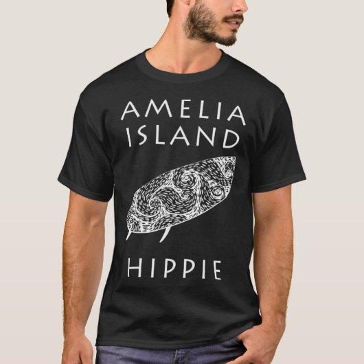 Amelia Island Surf Hippie Tシャツ (正面)