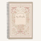 Amelia Notebook - Floral spiral notebook ノートブック (正面)
