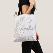 Amelia Personalized Tote Bag - Elegant Celestial  トートバッグ (クローズアップ)