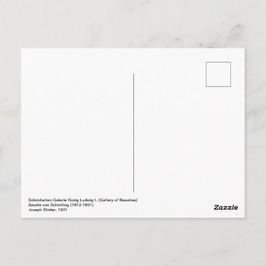 Amelie von Schintling ポストカード (裏面)