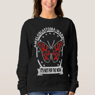 Ameloblastoma Warrior red ribbon butterfly awarene スウェットシャツ
