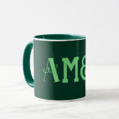 Amen Bible Verse Modern Typography Personalized マグカップ (正面左)