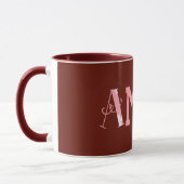 Amen Bible Verse Modern Typography Personalized マグカップ (左)