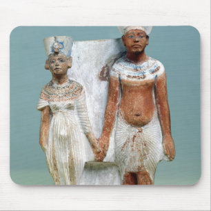 Amenophis IVおよびNefertitiの小像 マウスパッド
