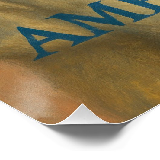 Ameowddin Sane - David Bowie Aladdin Sane Cat ポスター (コーナー)