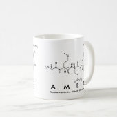 Amerペプチド名mug コーヒーマグカップ (正面右)