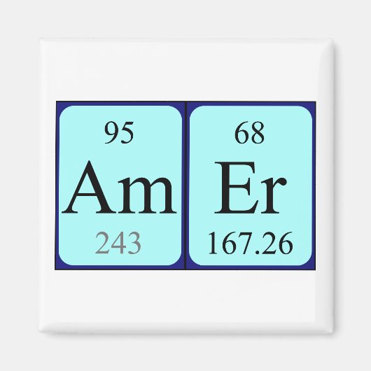 Amer周期表名磁石 マグネット (正面)