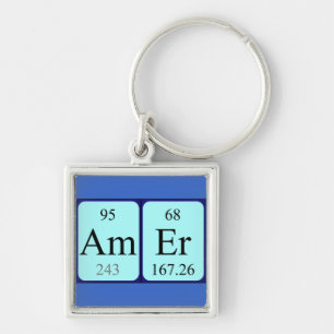 Amer定期テーブル名キーリング キーホルダー