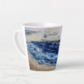Amer ouverte Beautiful see カフェラテマグ (左アングル)