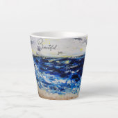 Amer ouverte Beautiful see カフェラテマグ (正面)