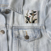 「Americaの鳥からのアイボリー勘定書を出されたキツツキ、 缶バッジ (インサイチュ)