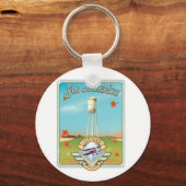 Americaヴィンテージ50のスタイルフライトポスターを参照 キーホルダー (正面)