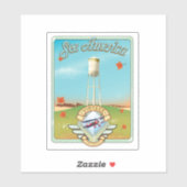 Americaヴィンテージ50のスタイルフライトポスターを参照 シール (シート)