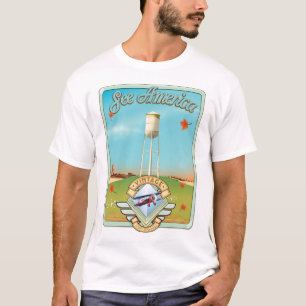 Americaヴィンテージ50のスタイルフライトポスターを参照 Tシャツ