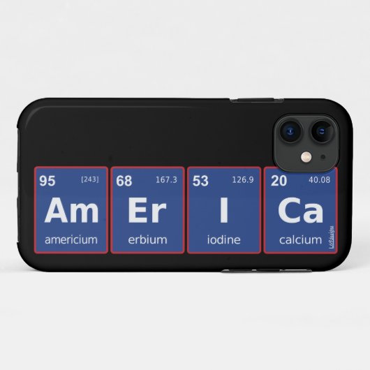 AMERICA周期表 Case-Mate iPhoneケース (裏面(横))