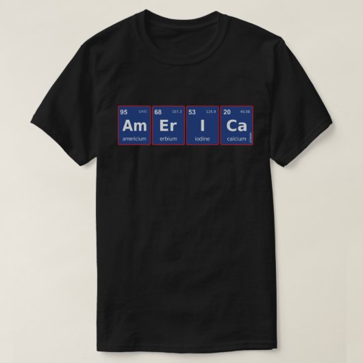 AMERICA周期表 Tシャツ (デザイン正面)