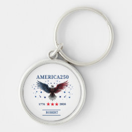 AMERICA250 独立記念日 1776 - 2026 名前入り キーホルダー