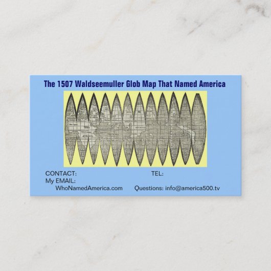 America500誕生日の名刺 名刺 (正面)