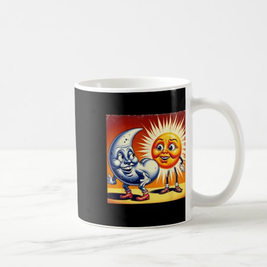 America 太陽の Eclipse 2024 4.08.24日得モー コーヒーマグカップ (右)
