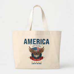 America | 250周年記念愛国イーグル ラージトートバッグ